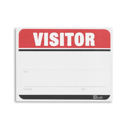 Adhesive Fill in the Blank Visitor Labels