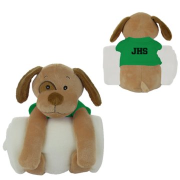 stuffed animal with blanket inside